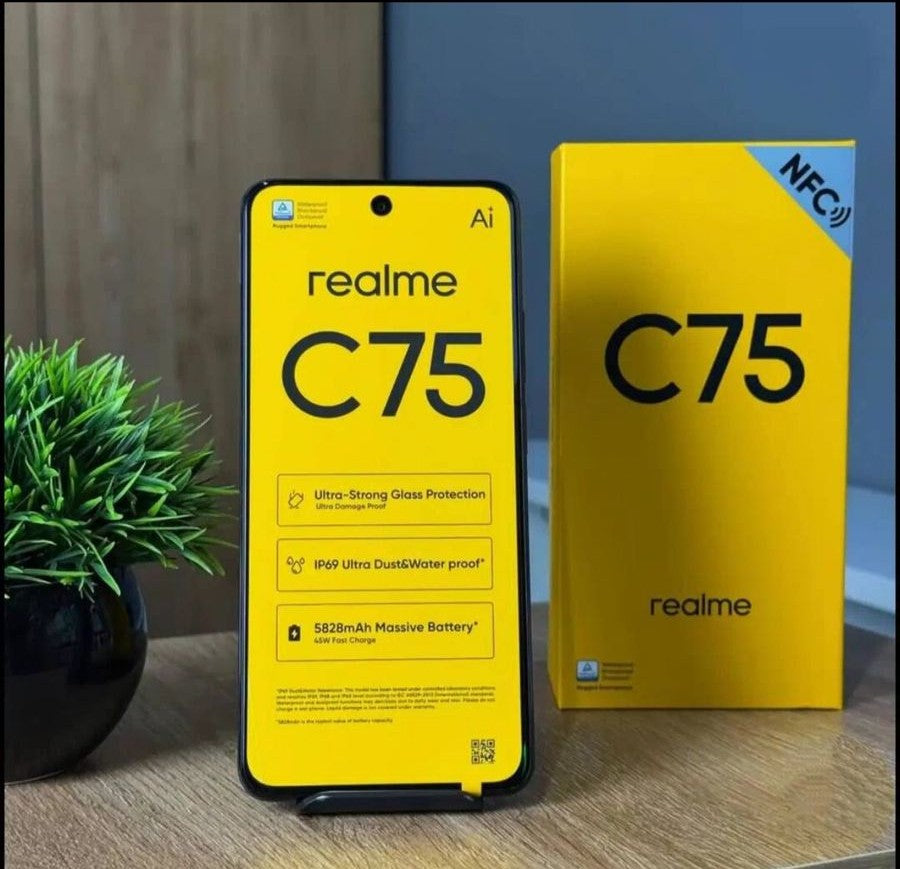 realme C75 Dual-SIM 256 GB ROM + 8 GB RAM (GSM apenas | Sem CDMA) Smartphone 4G/LTE desbloqueado de fábrica (dourado)